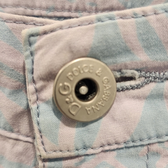 RARE DOLCE & GABBANA BLUE PURPLE PANTS SZ 42 MEDIUM TROPICAL VINTAGE LUXURY - Picture 5 of 7